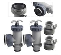 Linnkyfloa Soupape de rechange pour pompe de filtration 1500, 2500 ou 4000 GPH - Comprend 2 valves et 2 adaptateurs de tuyau de type B (.25-.) - Compatible avec systèmes Sand Plus Saumure