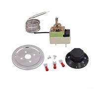 Linnkyfloa Thermostat capillaire mécanique 30-110 °C, 250 V 16 A, interrupteur de commande avec tube de 700 mm et sonde de 75 mm, blanc