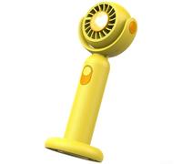 Linnkyfloa Ventilateur portatif avec batterie rechargeable USB 2000 mAh 3 vitesses de vent et turbo boost pour un refroidissement personnel en déplacement (jaune)