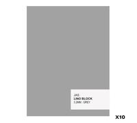Lino : Gris : Pack 10 : 3,2 mm: bloc 150x200mm