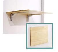 LINONI Murale Petit Espace, Pliant Bureau en Bois Massif à Abattant pour Salle à Manger, Bureau, Cuisine, Balcon,Light Brown,40X20CM