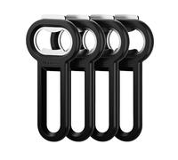 Linoroso 2-en-1 Décapsuleur Magnétique - Outil Pratique pour Bière et Boissons en Canette, Aimant Réfrigérateur pour le Rangement, Idéal pour la Maison, Restaurants, Bars - Noir - 4 Pièces