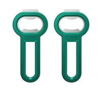 Linoroso 2-en-1 Décapsuleur Magnétique - Outil Pratique pour Bière et Boissons en Canette, Aimant Réfrigérateur pour le Rangement, Idéal pour la Maison, Restaurants, Bars - Vert - 2 Pièces
