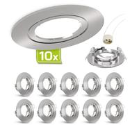 linovum SSC-LUXon lot de 10 spots encastrables ronds fixes inox brosse GU10 | Se remplace en un geste, sans outil ni application, pour un confort lumineux immédiat et des économies d'énergie durables.