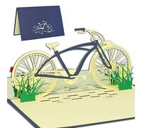 LINPopUp®, LIN17073, POP UP 3D carte carte cadeau anniversaire vélo Venlo bleu, N154