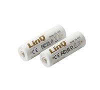 Lot de 2 Piles AA Lithium-Ion 1.5V 6000mWh Rechargeables USB-C LinQ Blanc
