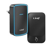 LinQ Sonnette sans Fil pour Maison avec Carillon sur Prise Portée 150m et LED