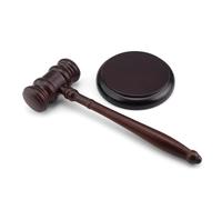 LINTRA Marteau de Juge en Bois avec Support, Marteau de Vente aux Enchères, Maillets Ensemble pour Juges, pour Salles D'audience et Ventes aux Enchères, un pour Avocats