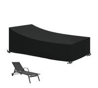 Linxor Housse de protection pour transat imperméable 210 x 75 cm Noir
