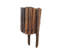 Linxor Bordure à planter Clôture de jardin flexible en bambou 100 x 20 cm Bois foncé