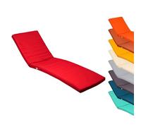 Linxor Coussin déhoussable pour bain de soleil 183 x 60 cm Rouge