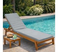 Linxor - Coussin déhoussable pour Bain de Soleil, transat - 183 x 60 cm - Plusieurs Coloris