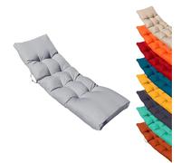 Linxor - Coussin matelassé pour Bain de Soleil, transat - 185 x 60 cm - Plusieurs Coloris