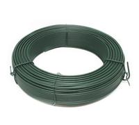 Fil de tension en acier galvanisé plastifié pour grillage ou autre - 100 m x 2.4mm Ø - Vert - Linxor Vert G