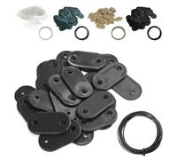 Linxor - Lot de 10 Kits de Fixation pour Brise Vue, canisse Anti-UV - Plusieurs Coloris Disponibles