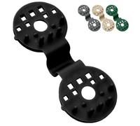 Lot de 100 clips de fixation pour brise vue, bâche ou toile d'ombrage - Noir - Linxor