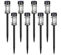 Linxor - Lot de 2, 4 ou 8 lampes solaires extérieures à planter, éclairage LED - Noir
