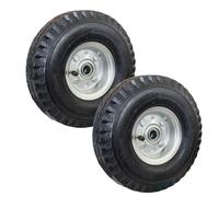 Linxor - Lot de 2 Roues gonflables pour Chariot 25 x 7.5 cm - Axe 16 mm