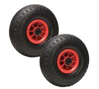 Linxor - Lot de 2 Roues gonflables pour Chariot 26 x 8.5 cm - Axe 25 mm