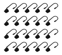 Linxor - Lot de 20 crochets pour tendeur - 7 cm - Noir