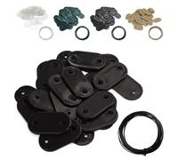 Linxor - Lot de 5 kits de fixation pour brise vue, canisse anti-UV - Plusieurs coloris disponibles