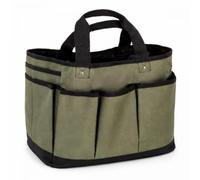 Linxor - Panier, Sac de Rangement Pliable pour Outils de Jardinage, de Nettoyage avec Poches - Tissu Oxford 600D - Vert