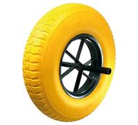 Linxor - Roue increvable pour brouette 38 x 9 cm - Axe 20 mm