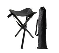 Linxor - Tabouret de pêche Pliable, siège de Camping, de Plage Portable avec Sac de Transport - Noir