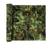 Voile d'ombrage camouflage, filet rectangulaire pour terrasse, jardin, toile résistante UV - 3 x 5 m - Vert armée - Linxor