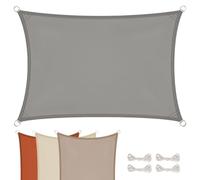 Voile d'ombrage rectangulaire imperméable et anti-UV - 2 x 3 m - Gris - Linxor