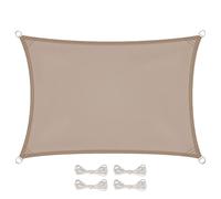 Linxor - Voile d'ombrage rectangulaire pour terrasse, Jardin, Toile imperméable et résistant UV - Plusieurs Tailles et Coloris