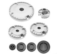 Lioaeust Kit couronne de brûleur à gaz et capuchon de flamme, accessoires de cuisinière à gaz, pièces de rechange (concave), 1118661756