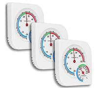 Lioaeust Warehous Lot de 3 thermomètres hygromètres numériques avec hygromètre pour intérieur ou extérieur