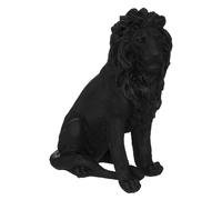 Lion en résine pour extérieur - Gris anthracite