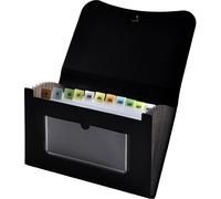 Lion Mini dossiers extensibles à 13 poches, noir, 1 fichier (94300-BK)