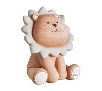 Lion Résine Grise, Tirelire en Résine Incassable, Cadeau d'anniversaire Mignon pour Enfants ou Amoureux