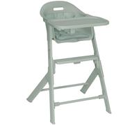 Chaise haute Lionelo Beny avec harnais 3 points, plateau et repose-pieds réglables, peu encombrante, 6 à 36 mois jusqu'à 15 kg - Vert
