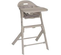 Lionelo Chaise haute Beny - 6-36 mois, harnais 3 points, plateau et repose-pieds réglables, Beige