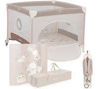 Lionelo BONNIE Parc Bébé (100x100 cm) jusqu'à 15 kg, Pliage Rapide