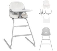 Lionelo Dalia Chaise Haute Bébé Évolutive 2 en 1, 6-36 Mois | Jusqu’à 15 kg en chaise haute, 60 kg en chaise enfant, 2 repose-pieds, harnais 5 points, plateau lave-vaisselle, Gris Pierre