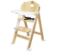 LIONELO Floris chaise haute bébé en bois 3 en 1, plateau amovible, de 6 à 36 mois, ceintures de sécurité à 5 points, capacité de charge jusqu'à 15 kg / 40 kg (NATURAL)