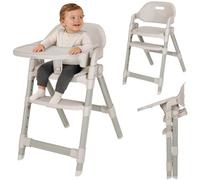 Lionelo Matt Chaise Haute Bébé 3 en 1, Pliable et Évolutive, Beige | Dès 6 Mois, Assise et Repose-Pieds Réglables, Plateau Lave-Vaisselle, Harnais 5 Points, Coussin Doux, Jusqu’à 110 kg