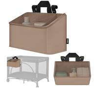 LIONELO Organiseur de lit enfant Sidepocket Medium, organisateur à suspendre pour lit, table à langer, couches, lingettes, chambre à coucher, 43 x 15 x 23 cm, Beige
