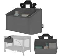 lionelo Organiseur de lit enfant Sidepocket Medium, organisateur à suspendre pour lit, table à langer, couches, lingettes, chambre à coucher, 43 x 15 x 23 cm, Gris