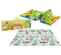 lionelo Robby Grand Tapis éducatif à Jouer pour Les Enfants, 200x180 cm Pliable, Double Face, léger et imperméable, matériau XPE sûr et Durable, Sac Inclus