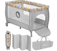Lionelo STEFI PLUS Lit Bebe Bebe jusqu'à 15 kg, Système de Pliage Rapide | Entrée Latérale, Dispositif de Protection Contre le Pliage Accidentel LockGuard, Sac de Transport