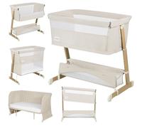 lionelo THOMI Plus 5 en 1 Lit Bébé sur Pied, Convertible jusqu'à 9 kg, pour Un Enfant Plus Âgé jusqu'à 30 kg, Parc Enfant Jusqu'à 15 kg, Canapé-Lit jusqu'à 100 kg Réglable en Hauteur, 2 Roues