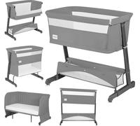 Lionelo Thomi Plus 5in1 Lit d'enfant, Lit d'appoint jusqu'à 9kg, , Lit de voyage, Parc jusqu'à 15kg, Canapé jusqu'à 100kg, Lit d'appoint, Réglable en hauteur - Gris