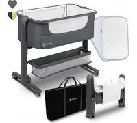 Lionelo Timon Lit d'appoint avec matelas Lit de bébé Berceau de voyage Pliable