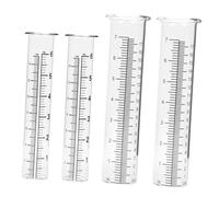LIOOBO Lot De 4 Tubes à Essai en Verre pour Pluviomètre Domestique, 6 Et 7 Pouces, Lecture Précise des Précipitations pour Jardin Et Espaces Extérieurs, Accessoires De Mesure Résistants Et Solide
